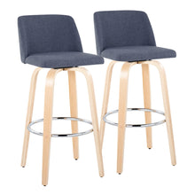 Load image into Gallery viewer, Toriano - Contemporary Fixed Height Barstool & Swivel With Round Footrest (Set of 2)