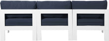 Load image into Gallery viewer, Nizuc - Outdoor Patio 3 Seat Armless Modular Sofa With White Frame