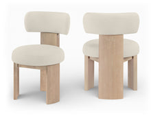 Load image into Gallery viewer, Atelier - Vegan Leather Upholstered Dining Chair (Set of 2) - Taupe / Painted Natural