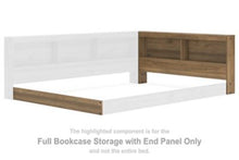 Load image into Gallery viewer, Deanlow - Full Bookcase Storage with End Panel - Honey
