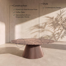 Load image into Gallery viewer, Cindra - Genuine Marble Top And Iron Base Table