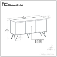 Load image into Gallery viewer, Hunter - 3 Door Sideboard