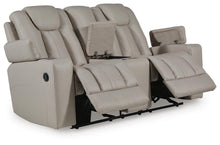 Load image into Gallery viewer, Elevate Edges - Glide Reclining Loveseat With Console - Coin