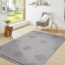 Load image into Gallery viewer, Guros - 6' X 9' Trellis Indoor / Outdoor Area Rug - White / Gray