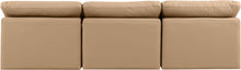 Load image into Gallery viewer, Indulge - Faux Leather 3 Piece Modular Armless Sofa - Tan