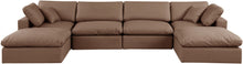 Load image into Gallery viewer, Comfy - 6 Piece Faux Leather Modular Double Chaise Sectional