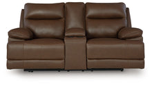 Load image into Gallery viewer, Vonryan - Power Reclining Loveseat With Console / Adj Headrest - Tobacco