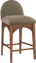 Load image into Gallery viewer, Waldorf - Boucle Stool With Brown Legs