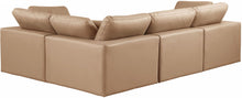 Load image into Gallery viewer, Comfy - 4 Piece Faux Leather Modular Sectional - Tan