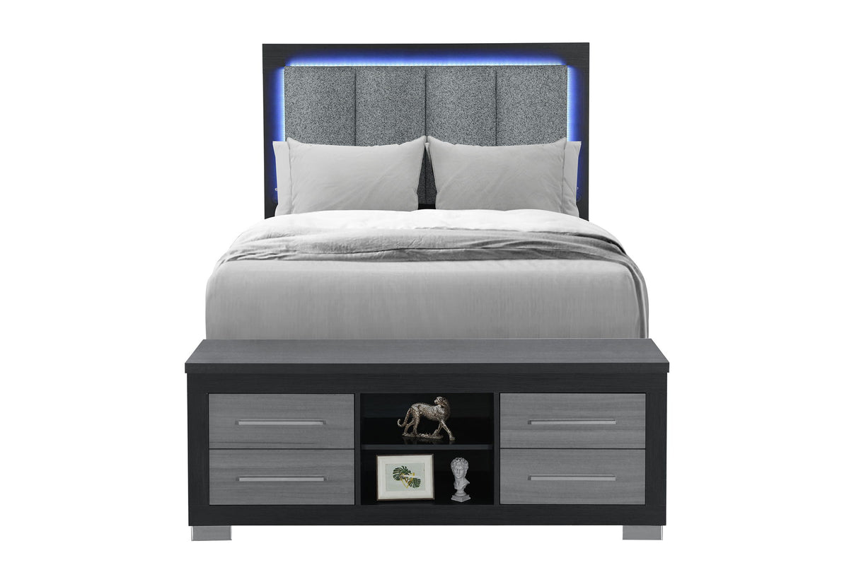 Emma - Full Bed Siderail - Gray / Black