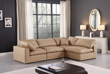 Load image into Gallery viewer, Comfy - 4 Piece Faux Leather Modular Armless Sectional - Tan