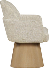 Load image into Gallery viewer, Marlowe - Linen Textured Fabric Upholstered Swivel Dining Arm Chair - Stained Natural