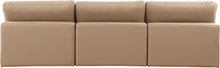 Load image into Gallery viewer, Comfy - Faux Leather Modular Armless Sofa 3 Pieces - Tan