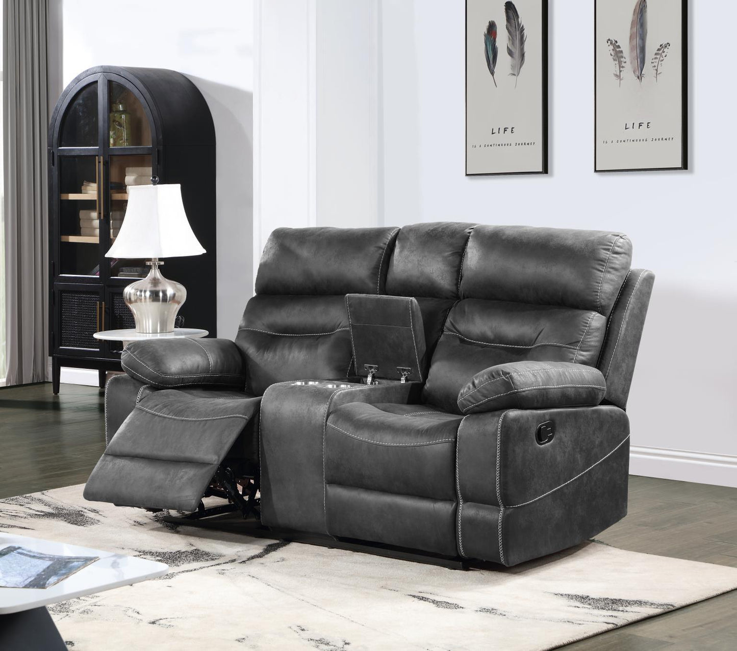 U170 - Motion Loveseat - Gray