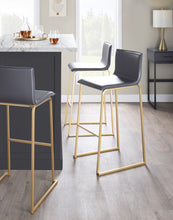 Load image into Gallery viewer, Mara - Contemporary Upholstered Barstool (Set of 2)