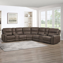 Load image into Gallery viewer, Gaia - 7 Piece P2 Power Sectional - Brown