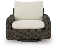 Load image into Gallery viewer, Kimora - Swivel Glider Lounge With Cushion - Beige / Dark Brown
