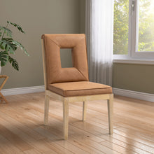 Load image into Gallery viewer, Gwendolyn - Faux Leather Dining Side Chair With Natural Frame (Set of 2)