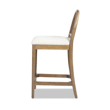 Load image into Gallery viewer, Leon - Arched Back & Upholstered Counter Stool (Set of 2) - Ivory White