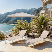 Load image into Gallery viewer, Fiji - Aluminum Patio Umbrella With Round Teak And White Base