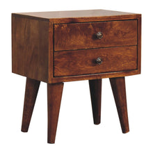 Load image into Gallery viewer, Mini Modern Bedside Table - Chestnut