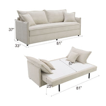 Load image into Gallery viewer, Elisea - Sleeper Sectional Sofa With 2 Toss Pillows - Beige