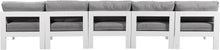 Load image into Gallery viewer, Nizuc - Outdoor Patio 5 Seat Modular Armless Sofa With White Frame