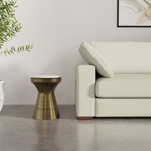 Load image into Gallery viewer, Raquel - Side Table - Antique Brass / White