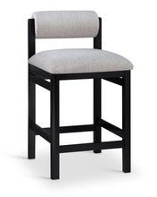 Load image into Gallery viewer, Roundhill - Fabric Counter Stool - Black Frame