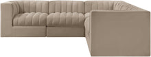 Load image into Gallery viewer, Rummi - Symmetrical Velvet Performance Fabric Upholstered 5 Piece Modular Sectional