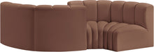 Load image into Gallery viewer, Arc - Faux Leather 4 Piece Curved Modular Sofa