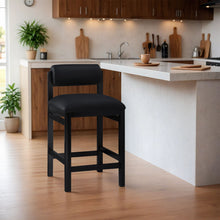 Load image into Gallery viewer, Roundhill - Faux Leather Counter Stool - Black Frame