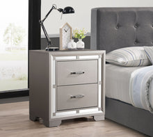 Load image into Gallery viewer, Elegant Nightstand - Silver Champagne