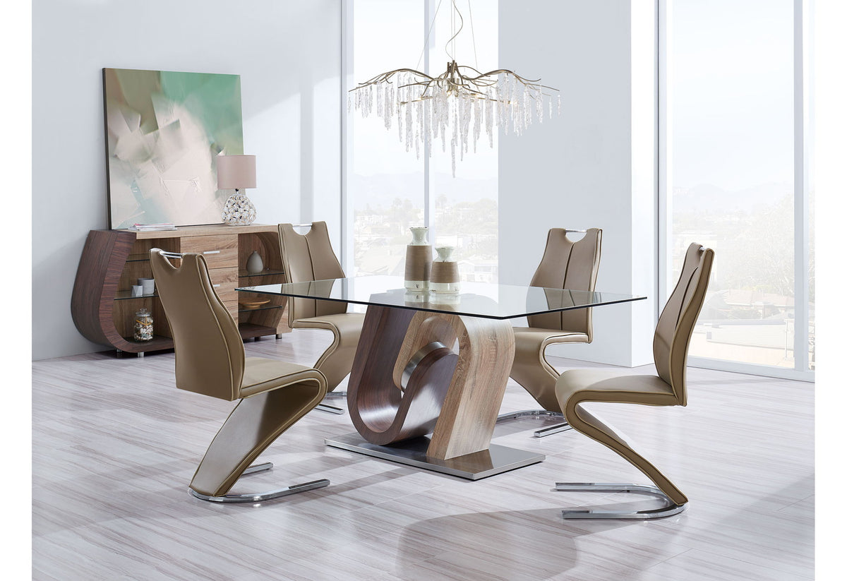 D4126 - Dining Table Column - Dark Brown