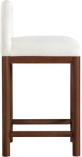 Load image into Gallery viewer, Conrad - Linen Counter Stool With Brown Legs
