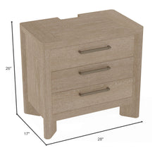 Load image into Gallery viewer, 3 Drawer Nightstand - Tan