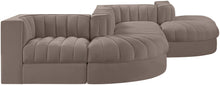 Load image into Gallery viewer, Rummi - Rounded Velvet Performance Fabric Upholstered 6 Piece Modular Sectional