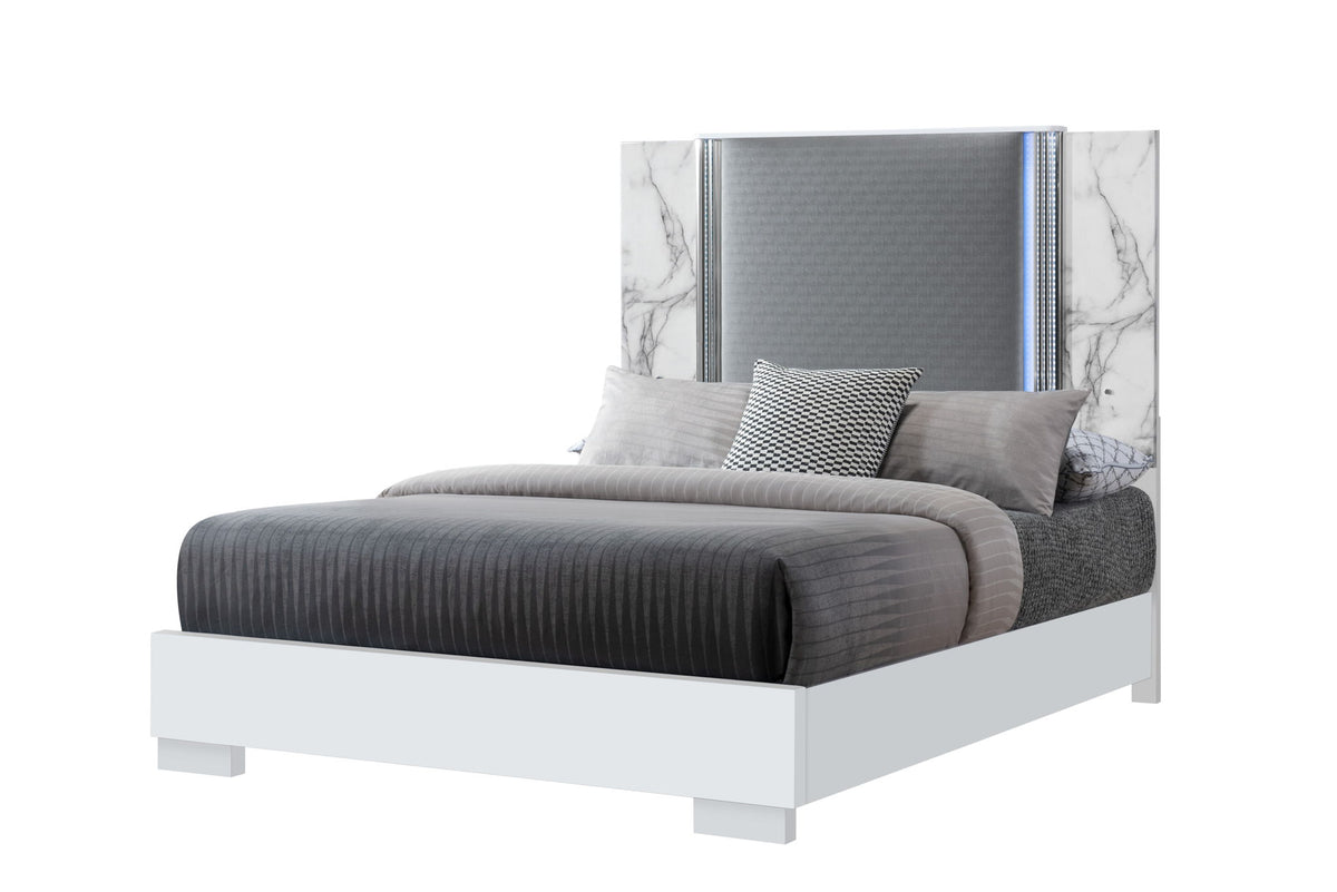 Ylime - Queen Bed Side Rails And Full Slats - White