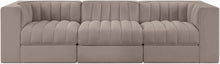 Load image into Gallery viewer, Rummi - Velvet Performance Fabric Upholstered 3 Piece Modular Sofa