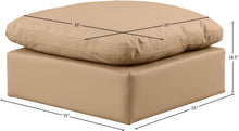 Load image into Gallery viewer, Indulge - Faux Leather Ottoman - Tan