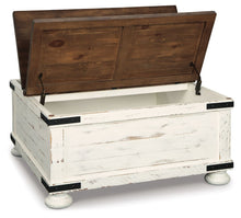 Load image into Gallery viewer, Wystfield - Cocktail Table with Storage - White / Brown