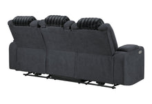 Load image into Gallery viewer, U8000 - Power Reclining Sofa With Power Headrest, Dropdown Table With Wood Trim & Reading Light & LED Light - Black