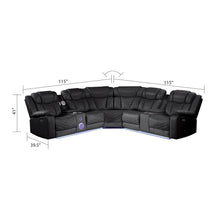 Load image into Gallery viewer, Challenger - Recliner Sectional Sofa, Built In USB, C Ports & Bluetooth