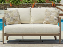 Load image into Gallery viewer, Serene Bay - Loveseat With Cushion - Dark Brown / White
