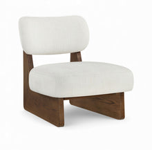 Load image into Gallery viewer, Vetra - Linen Textured Fabric Upholstered Accent Chair With Brown Base