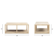Load image into Gallery viewer, Ellis - Open Frame Coffee Table With Lower Shelf - Natural