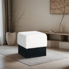 Load image into Gallery viewer, Havre - Ottoman / Stool With Black Base