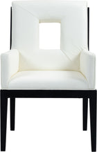 Load image into Gallery viewer, Gwendolyn - Faux Leather Dining Arm Chair With Black Frame