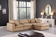 Load image into Gallery viewer, Comfy - 4 Piece Faux Leather Modular Sectional With Chaise - Tan