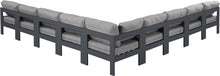 Load image into Gallery viewer, Nizuc - Outdoor Patio 9 Piece Modular Sectional With Gray Frame